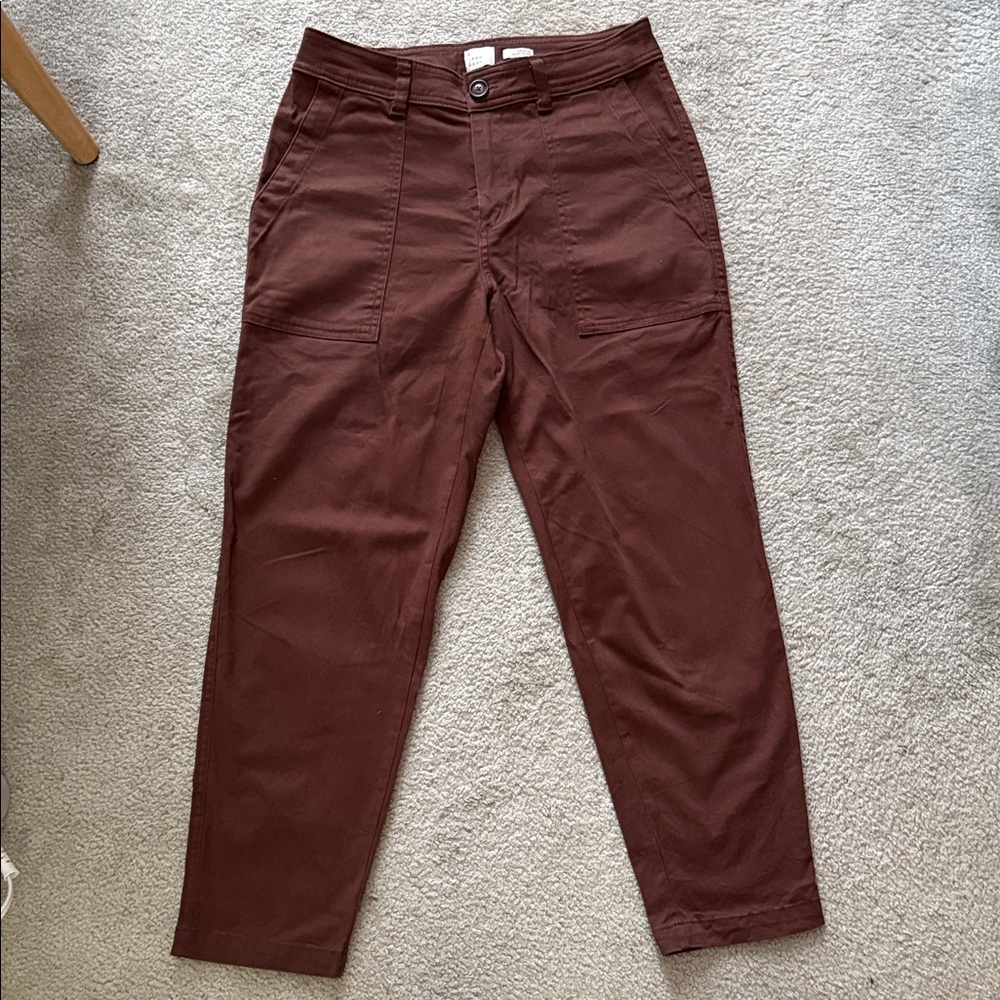 a new day brown “ stretch elastizado “ pant, mom style cut, size 6